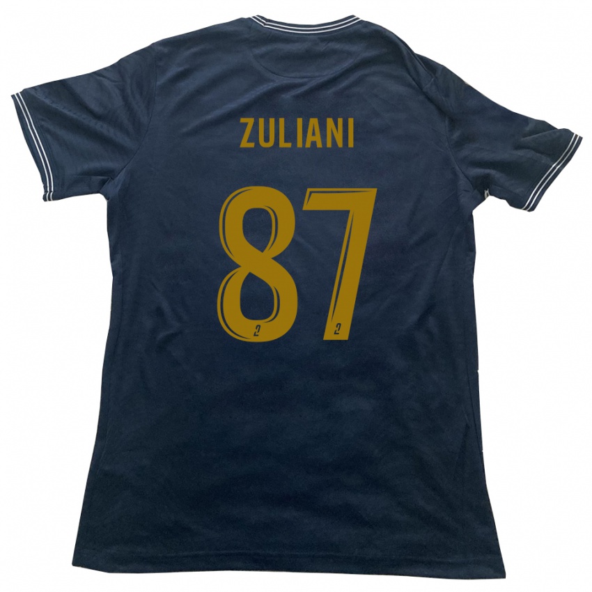 ילדים אדי איוון זוליאני #87 כחול נייבי זהב הרחק ג'רזי 2025/26 חולצה קצרה