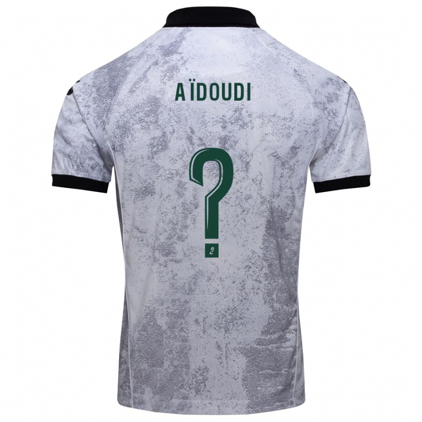 ילדים Karim Aïdoudi #0 לבן שחור הרחק ג'רזי 2025/26 חולצה קצרה