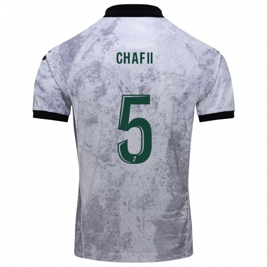 ילדים Mehdi Chafii #5 לבן שחור הרחק ג'רזי 2025/26 חולצה קצרה
