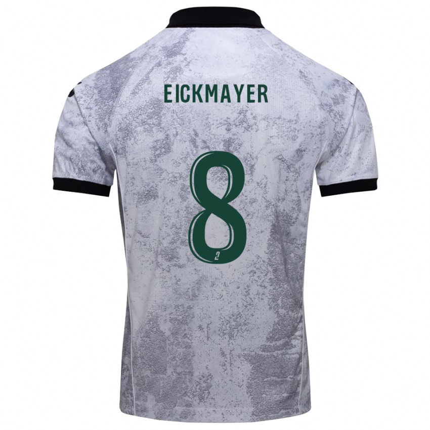 ילדים Joachim Eickmayer #8 לבן שחור הרחק ג'רזי 2025/26 חולצה קצרה