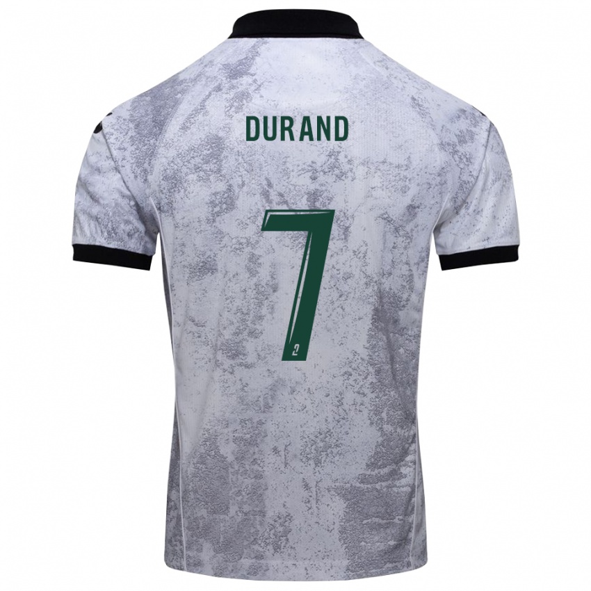 ילדים דמיאן דוראן #7 לבן שחור הרחק ג'רזי 2025/26 חולצה קצרה