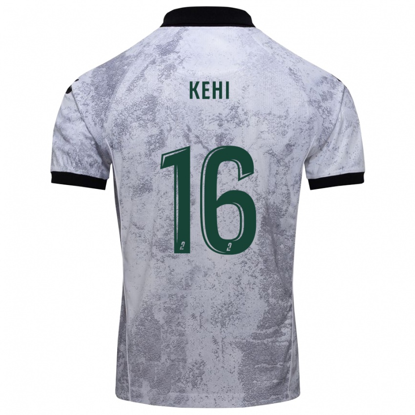 ילדים מארק אוליבייר קהי #16 לבן שחור הרחק ג'רזי 2025/26 חולצה קצרה