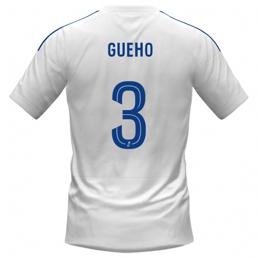 ילדים Loup-Diwan Gueho #3 לבן כחול הרחק ג'רזי 2025/26 חולצה קצרה