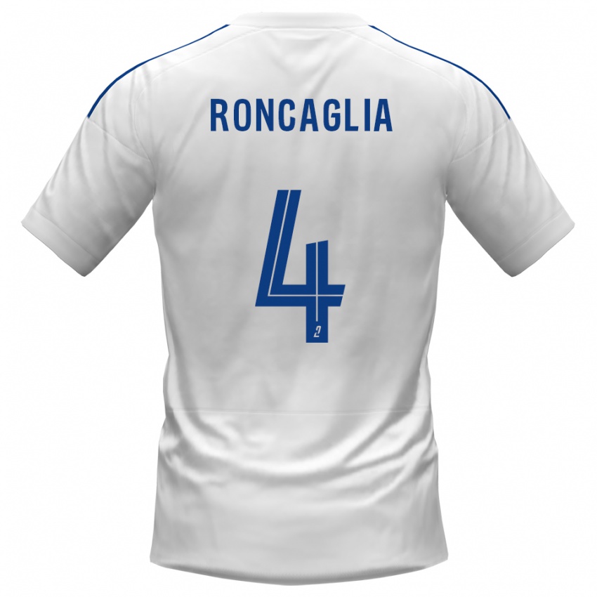 ילדים אנתוני רונקגליה #4 לבן כחול הרחק ג'רזי 2025/26 חולצה קצרה