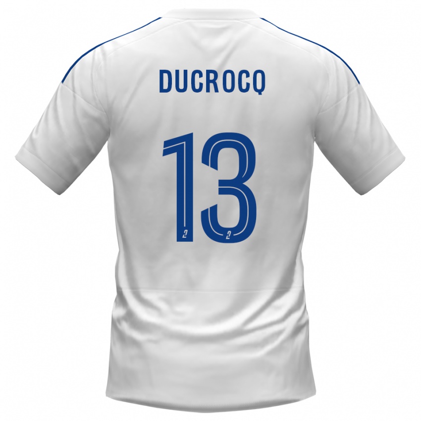 ילדים טום דוקרוק #13 לבן כחול הרחק ג'רזי 2025/26 חולצה קצרה