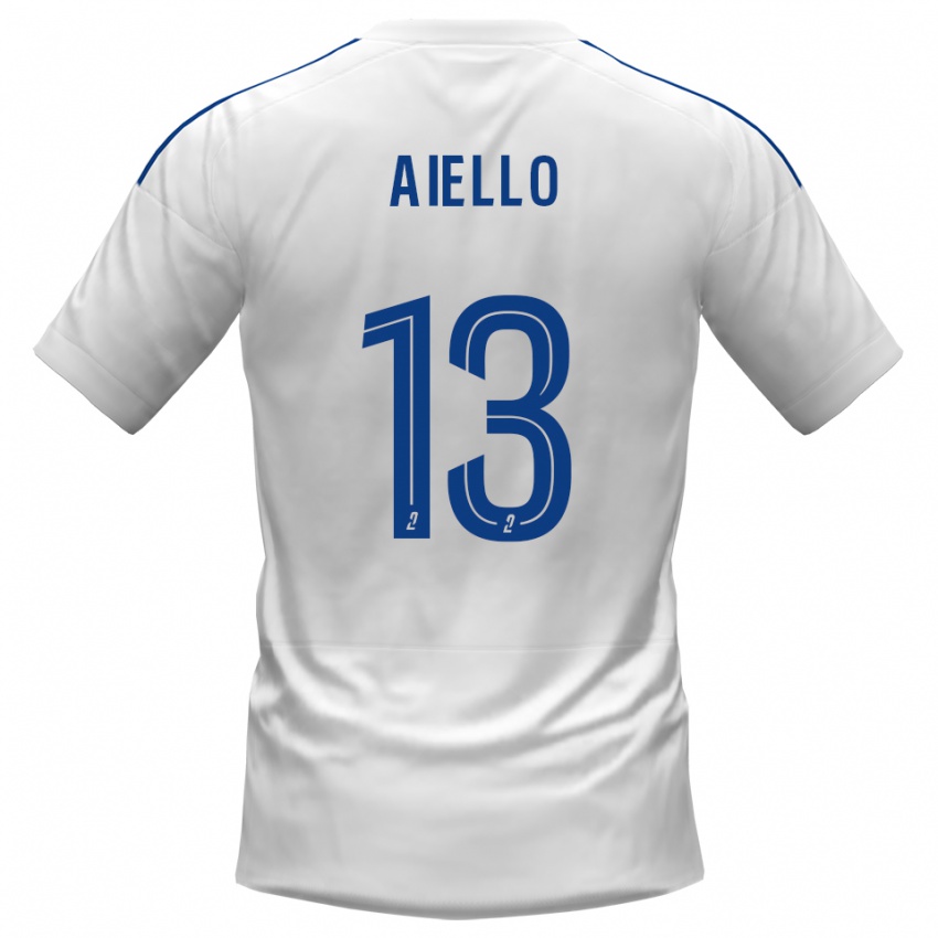 ילדים Nicolas Aiello #13 לבן כחול הרחק ג'רזי 2025/26 חולצה קצרה