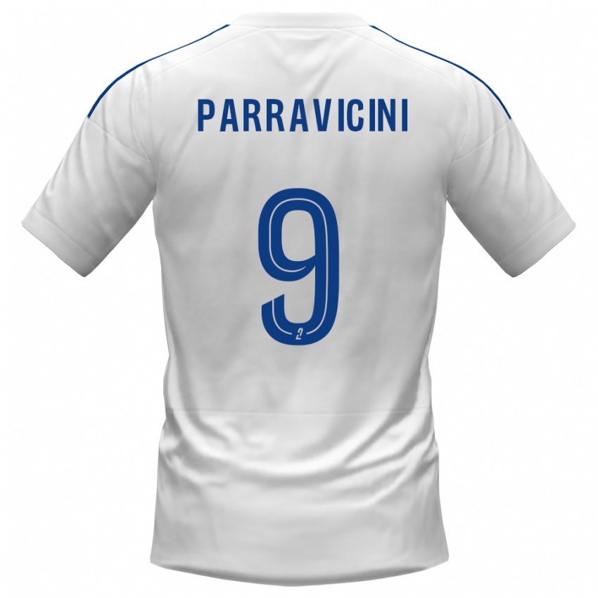 ילדים ניקולס פאראוויצ'יני #9 לבן כחול הרחק ג'רזי 2025/26 חולצה קצרה