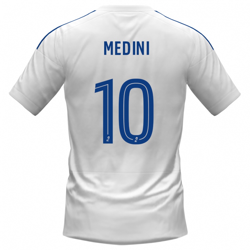 ילדים Issa Medini #10 לבן כחול הרחק ג'רזי 2025/26 חולצה קצרה