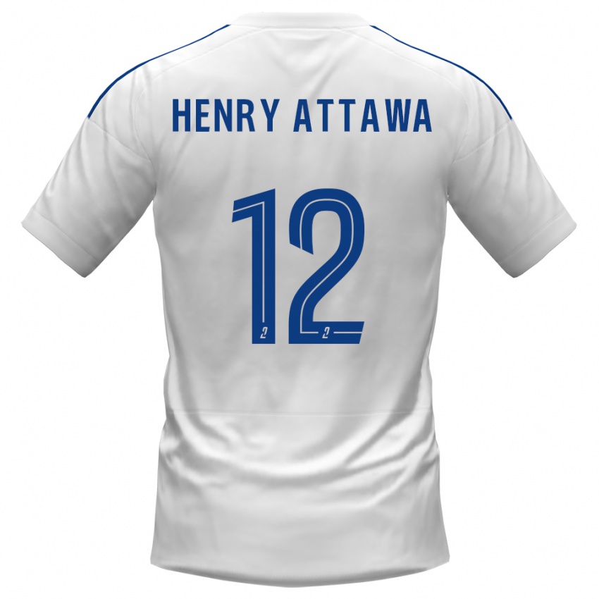 ילדים Yoel Henry Attawa #12 לבן כחול הרחק ג'רזי 2025/26 חולצה קצרה