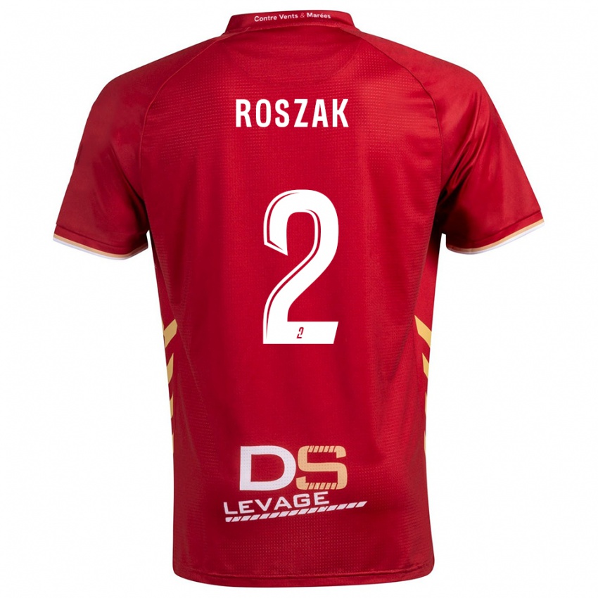 ילדים דימיטרי רושק #2 בורדו זהב הרחק ג'רזי 2025/26 חולצה קצרה