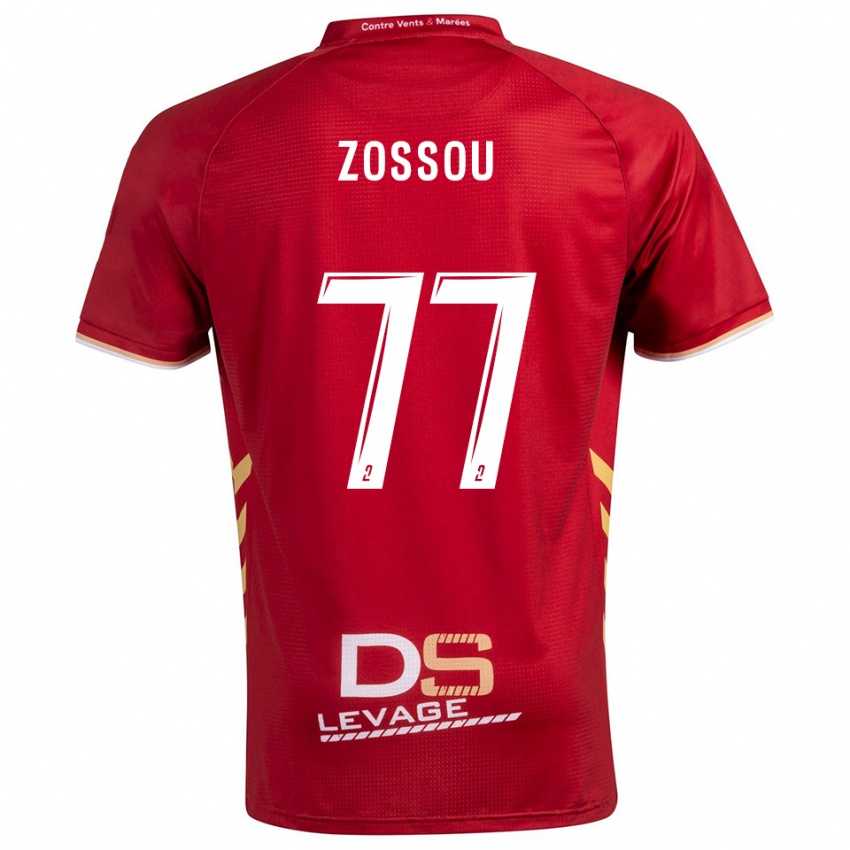 ילדים Aristide Zossou #77 בורדו זהב הרחק ג'רזי 2025/26 חולצה קצרה