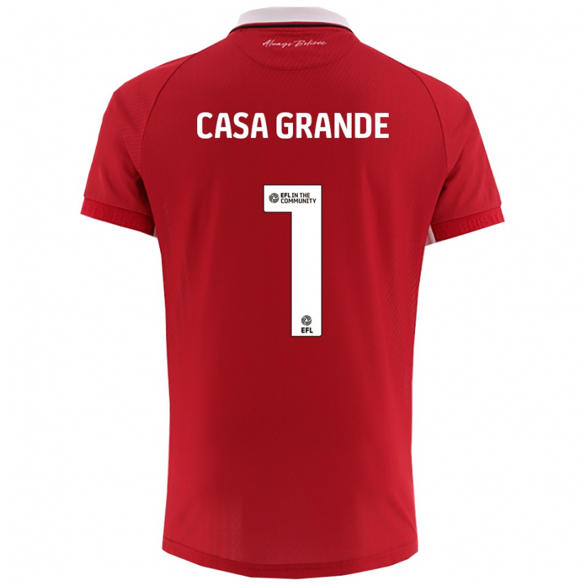 גברים ג׳וזי בריאן קאסה-גרנדה #1 אדום לבן ג'רזי ביתית 2025/26 חולצה קצרה