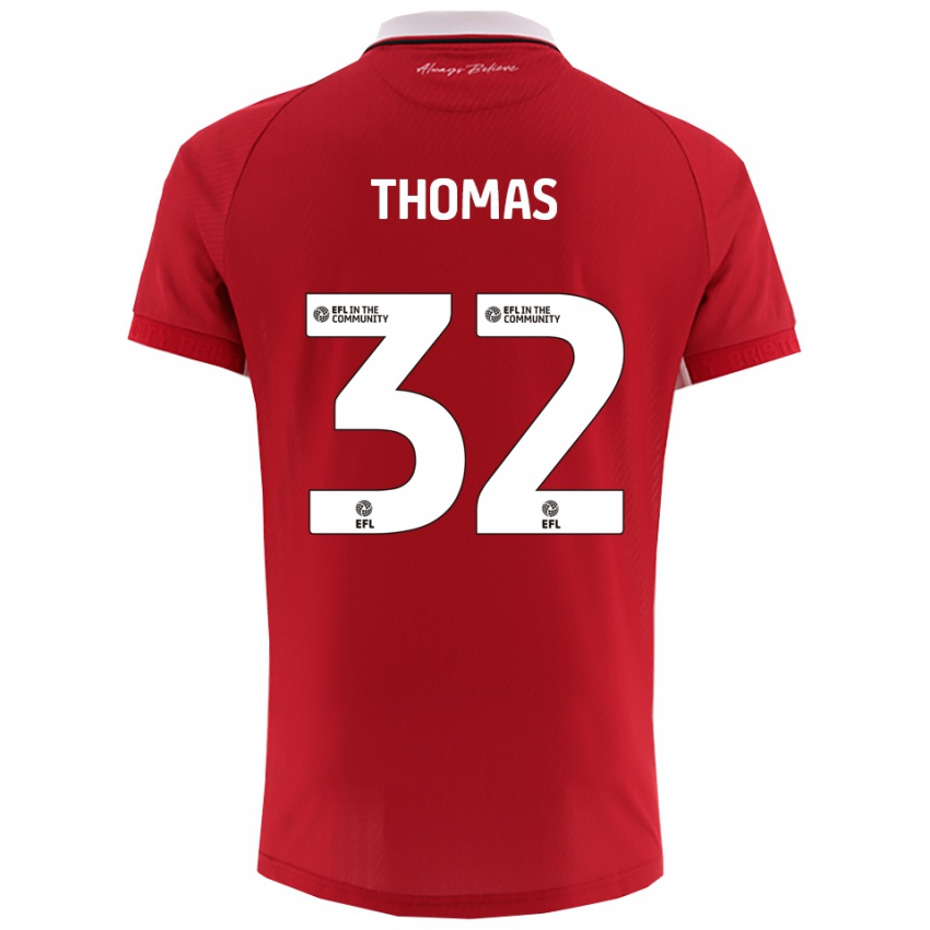גברים לואיס תומאס #32 אדום לבן ג'רזי ביתית 2025/26 חולצה קצרה גברים לואיס תומאס #32 אדום לבן ג'רזי ביתית 2025/26 חולצה קצרה