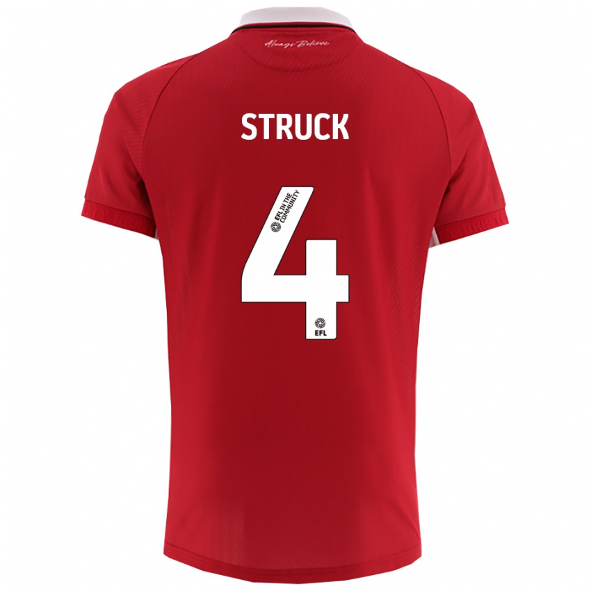 גברים סיל שטרוק #4 אדום לבן ג'רזי ביתית 2025/26 חולצה קצרה