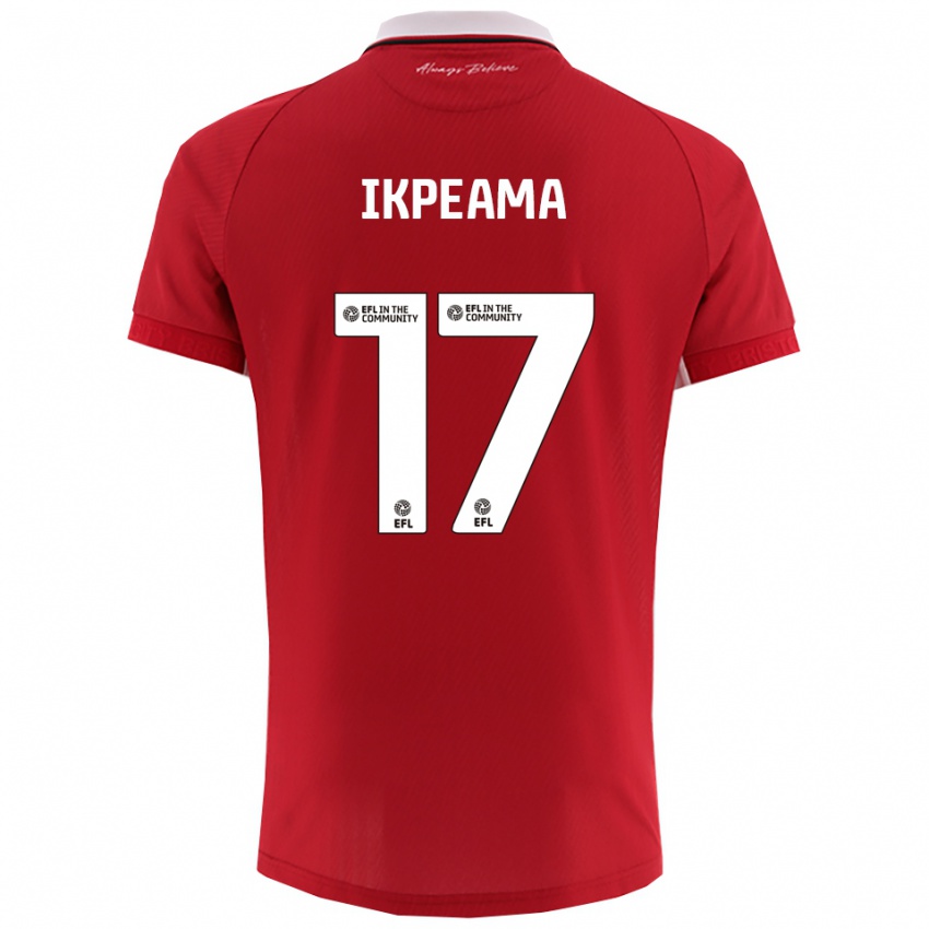 גברים Excellent Ikpeama #17 אדום לבן ג'רזי ביתית 2025/26 חולצה קצרה