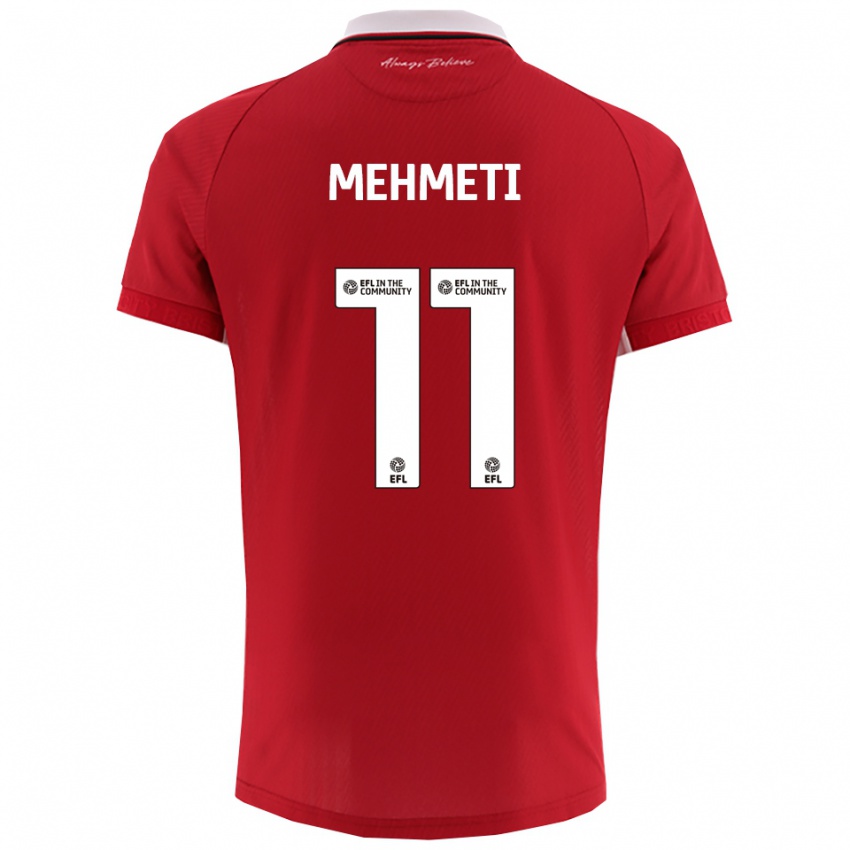 גברים אניס מהמטי #11 אדום לבן ג'רזי ביתית 2025/26 חולצה קצרה