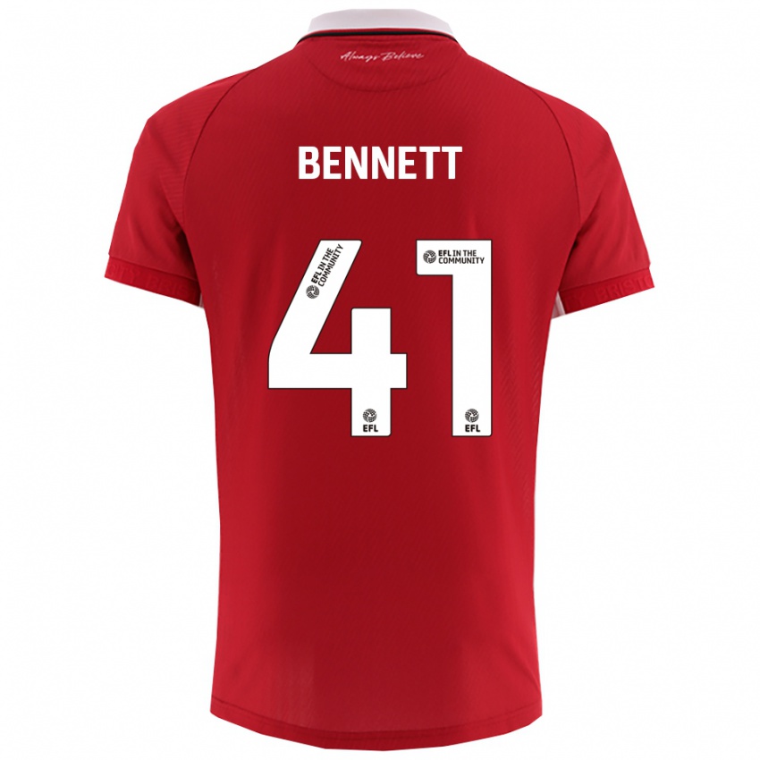 גברים Harley Bennett #41 אדום לבן ג'רזי ביתית 2025/26 חולצה קצרה