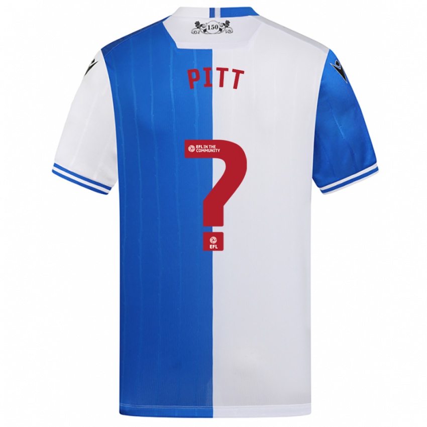 גברים Theo Pitt #0 כחול לבן ג'רזי ביתית 2025/26 חולצה קצרה