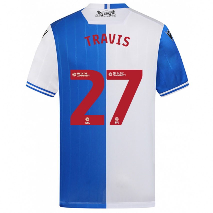 גברים לואיס טראוויס #27 כחול לבן ג'רזי ביתית 2025/26 חולצה קצרה