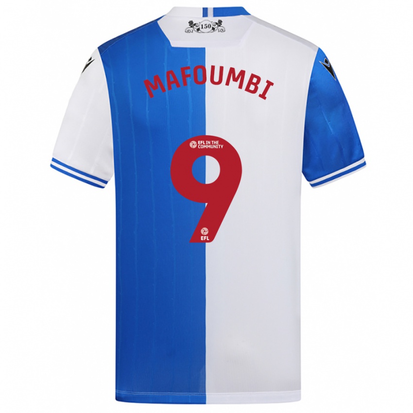 גברים Exaucé Mafoumbi #9 כחול לבן ג'רזי ביתית 2025/26 חולצה קצרה
