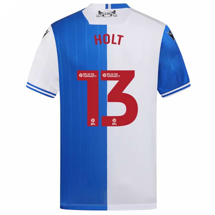 גברים Harry Holt #13 כחול לבן ג'רזי ביתית 2025/26 חולצה קצרה