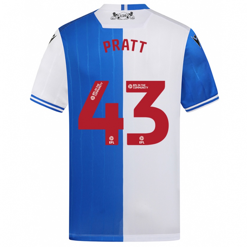 גברים George Pratt #43 כחול לבן ג'רזי ביתית 2025/26 חולצה קצרה