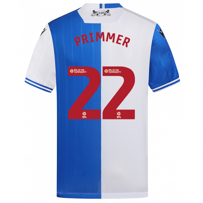 גברים טיה פרימר #22 כחול לבן ג'רזי ביתית 2025/26 חולצה קצרה