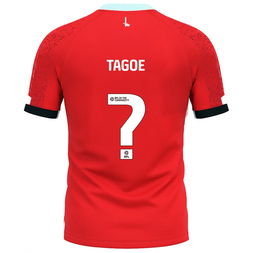 גברים Bradley Tagoe #0 אדום לבן ג'רזי ביתית 2025/26 חולצה קצרה