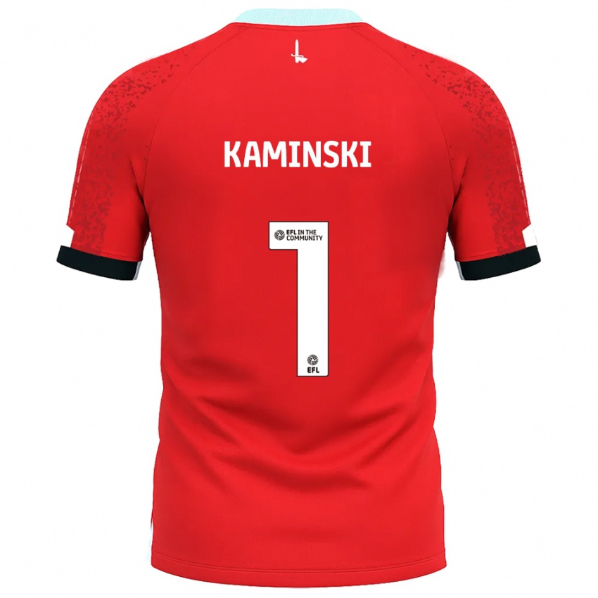 גברים תומאס קאמינסקי #1 אדום לבן ג'רזי ביתית 2025/26 חולצה קצרה