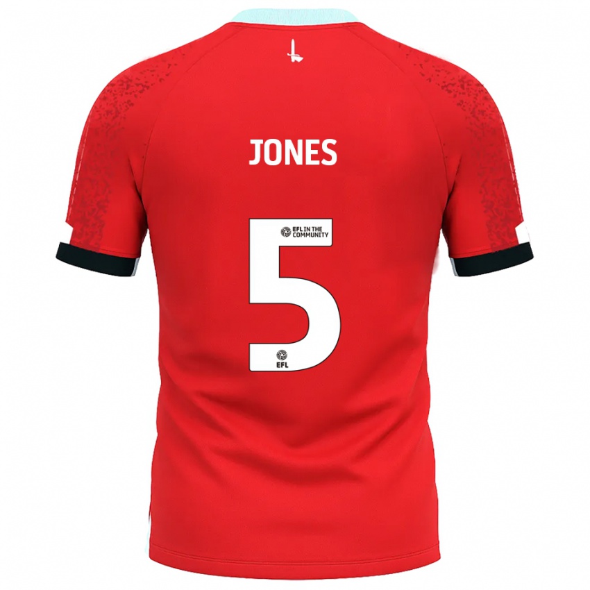 גברים לויד ג'ונס #5 אדום לבן ג'רזי ביתית 2025/26 חולצה קצרה