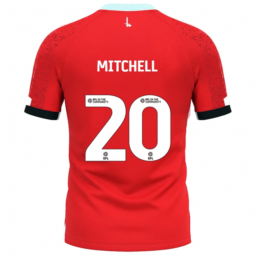 גברים זאק מיטשל #20 אדום לבן ג'רזי ביתית 2025/26 חולצה קצרה
