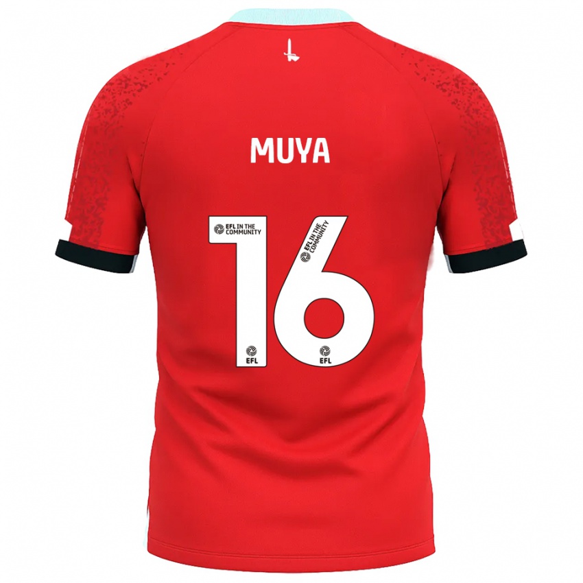 גברים קארין מויה #16 אדום לבן ג'רזי ביתית 2025/26 חולצה קצרה