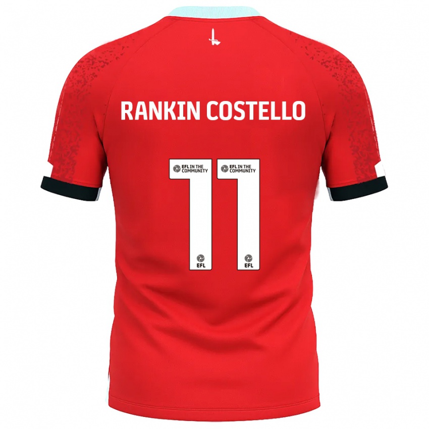 גברים ג'ו רנקין-קוסטלו #11 אדום לבן ג'רזי ביתית 2025/26 חולצה קצרה