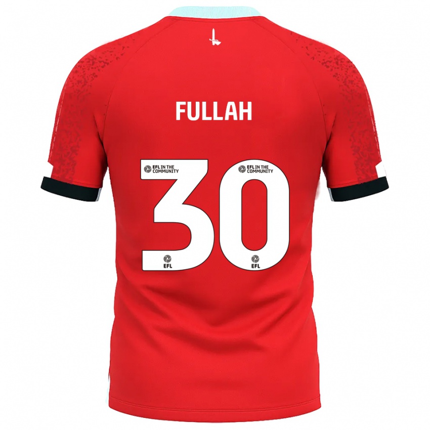 גברים Ibrahim Fullah #30 אדום לבן ג'רזי ביתית 2025/26 חולצה קצרה