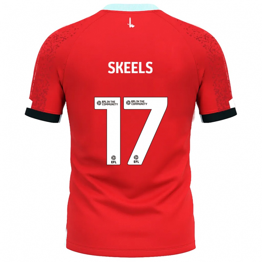 גברים קירה סקילס #17 אדום לבן ג'רזי ביתית 2025/26 חולצה קצרה