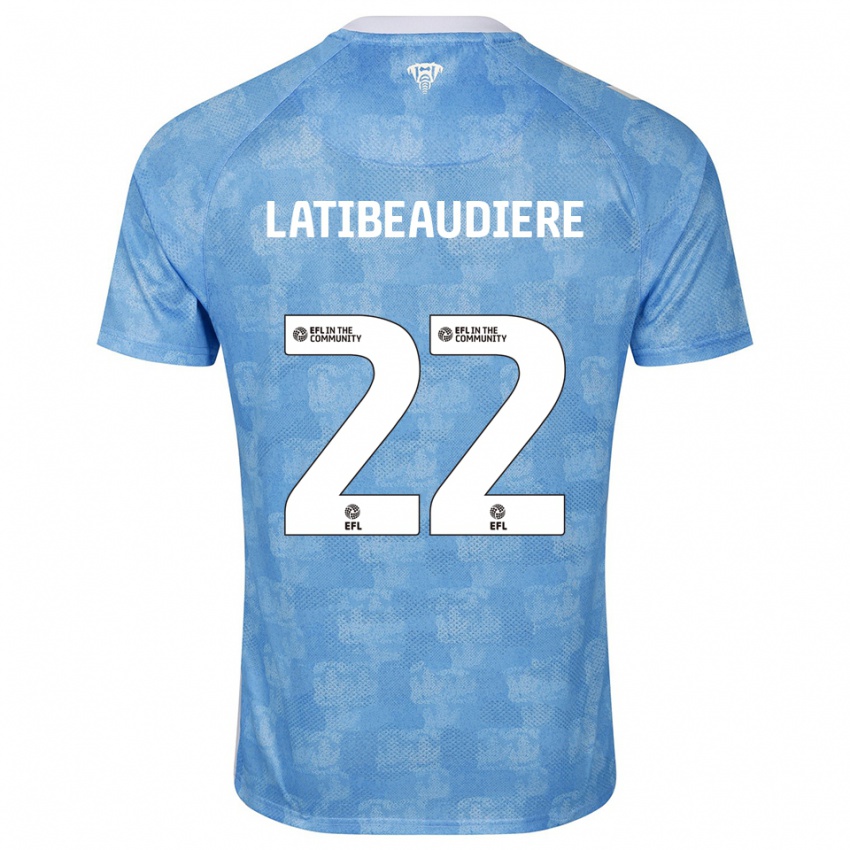 גברים ג'ואל לטיבודיר #22 תכלת לבן ג'רזי ביתית 2025/26 חולצה קצרה