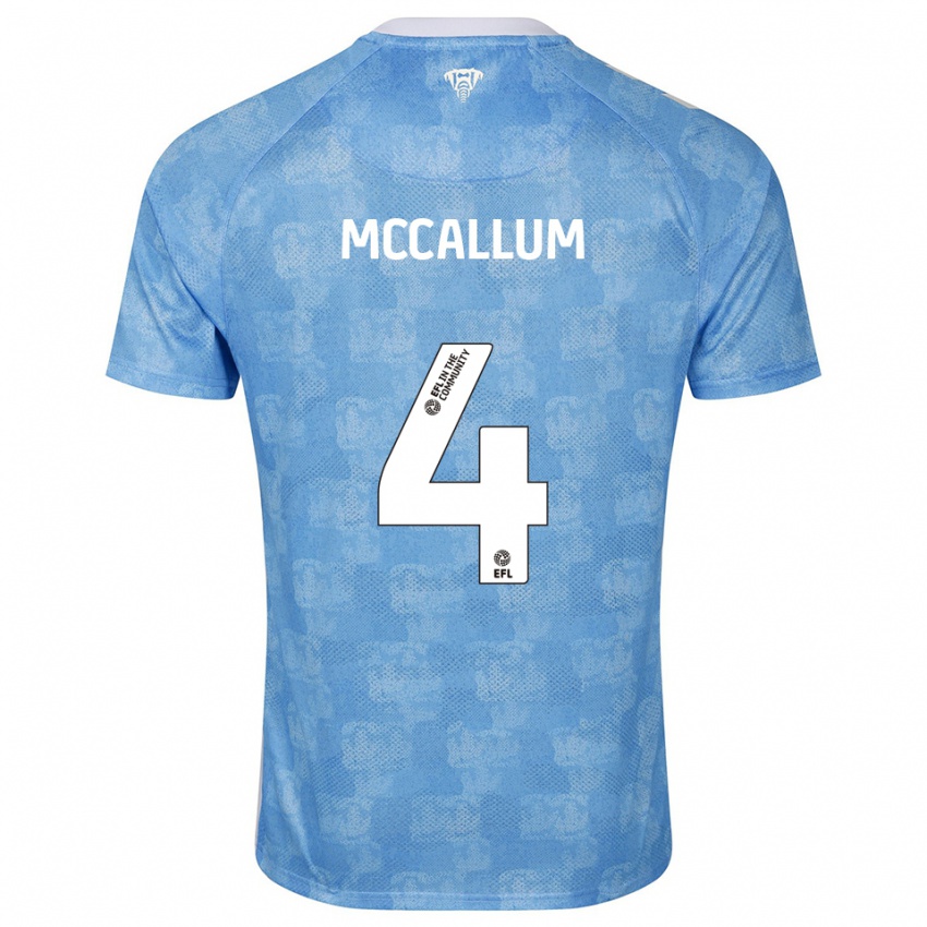 גברים Joseph Mccallum #4 תכלת לבן ג'רזי ביתית 2025/26 חולצה קצרה