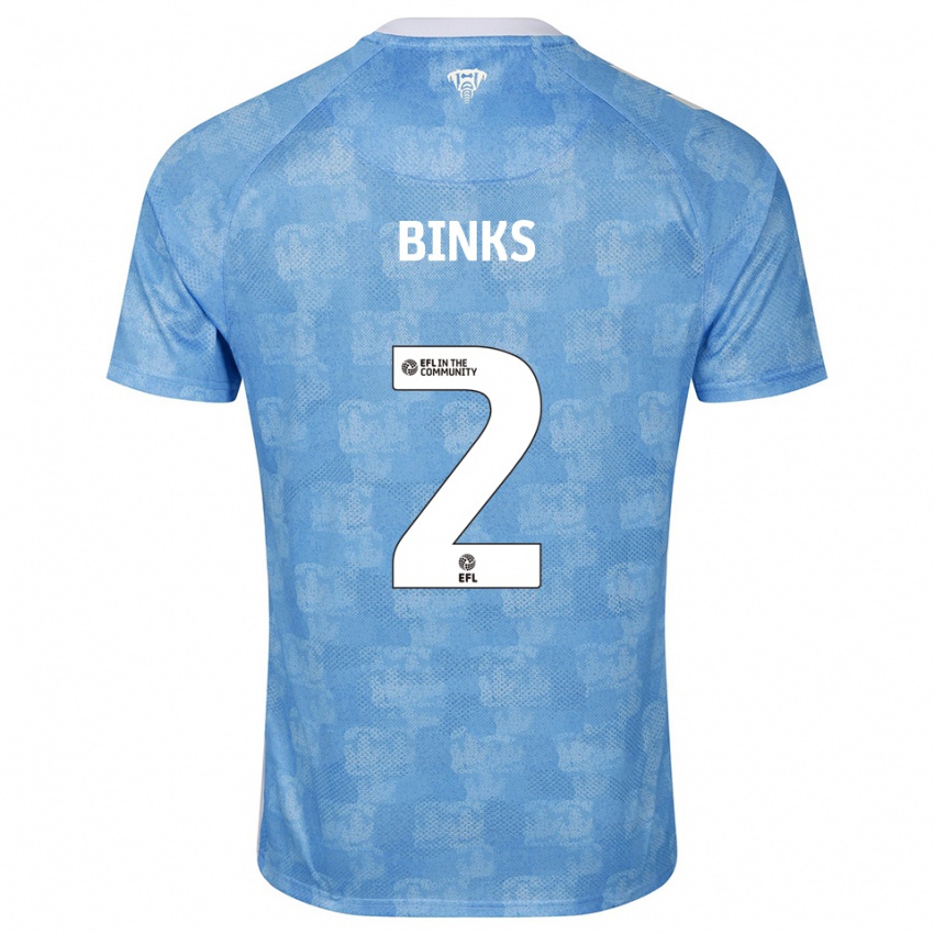 גברים לואיס בינקס #2 תכלת לבן ג'רזי ביתית 2025/26 חולצה קצרה