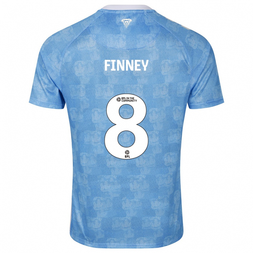 גברים צ'ארלי פיני #8 תכלת לבן ג'רזי ביתית 2025/26 חולצה קצרה