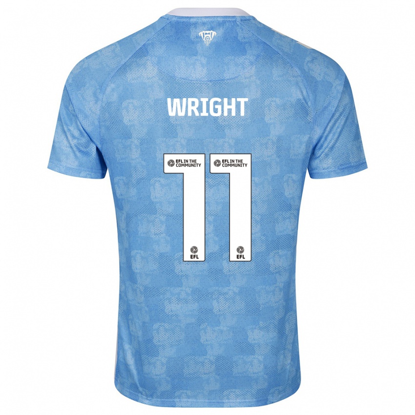 גברים חאג'י רייט #11 תכלת לבן ג'רזי ביתית 2025/26 חולצה קצרה