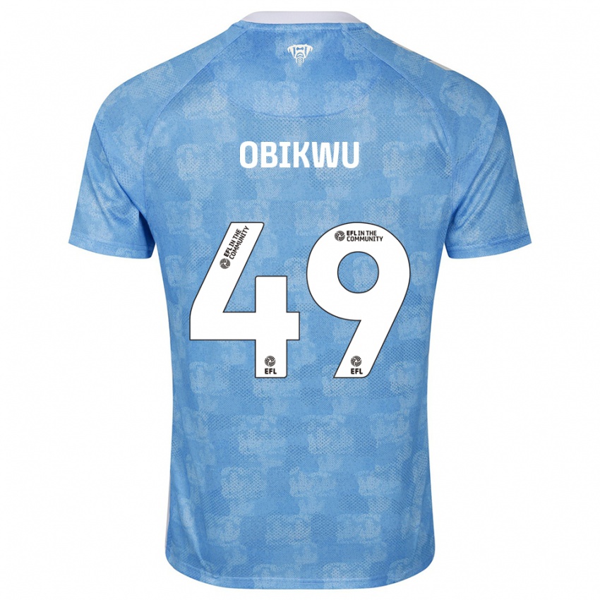 גברים ג'סטין אוביקוו #49 תכלת לבן ג'רזי ביתית 2025/26 חולצה קצרה