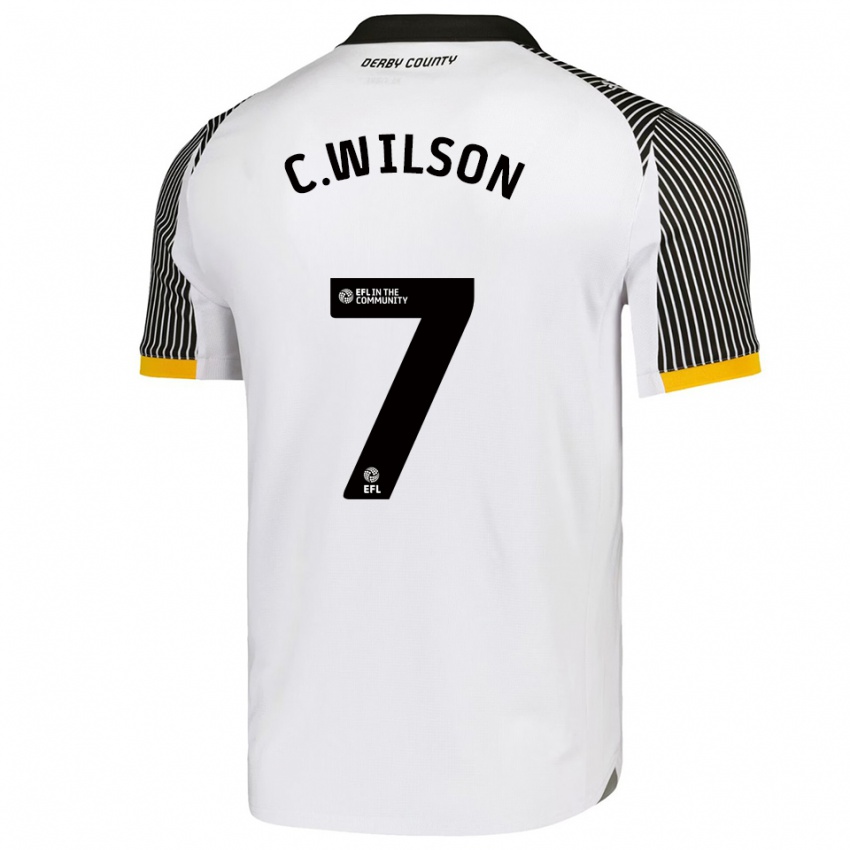 גברים קמרון וילסון #7 לבן שחור ג'רזי ביתית 2025/26 חולצה קצרה
