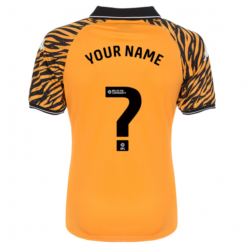 גברים השם שלך #0 כתום שחור ג'רזי ביתית 2025/26 חולצה קצרה