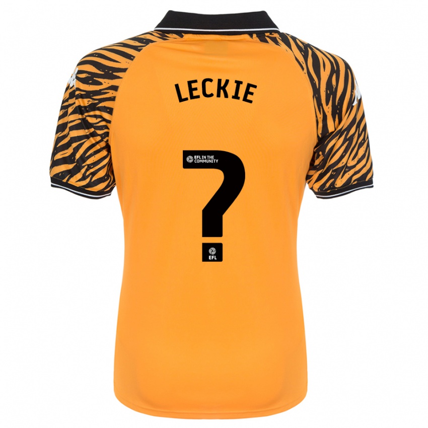 גברים Jack Leckie #0 כתום שחור ג'רזי ביתית 2025/26 חולצה קצרה