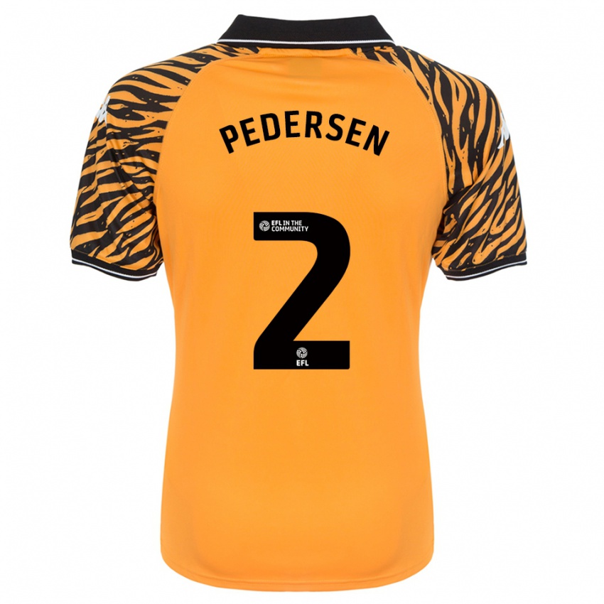 גברים Eden Pedersen #2 כתום שחור ג'רזי ביתית 2025/26 חולצה קצרה