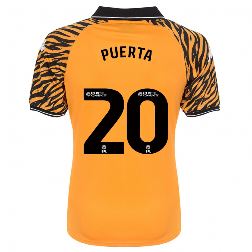 גברים גוסטבו פוארטה #20 כתום שחור ג'רזי ביתית 2025/26 חולצה קצרה