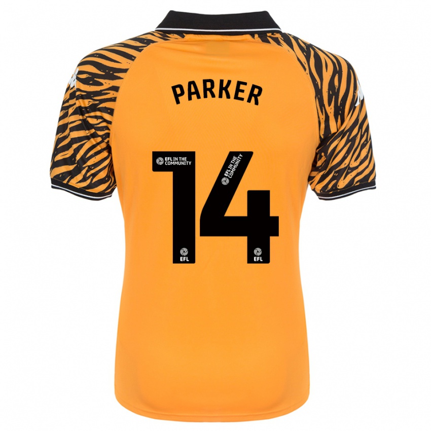 גברים Hugh Parker #14 כתום שחור ג'רזי ביתית 2025/26 חולצה קצרה