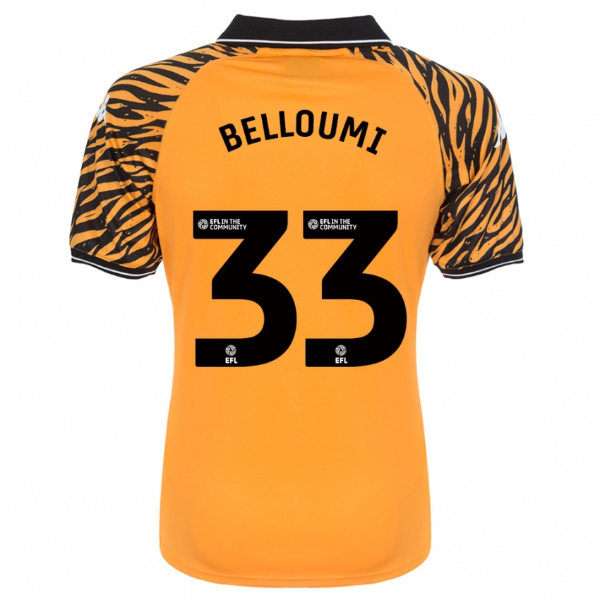 גברים מוחמד בלומי #33 כתום שחור ג'רזי ביתית 2025/26 חולצה קצרה