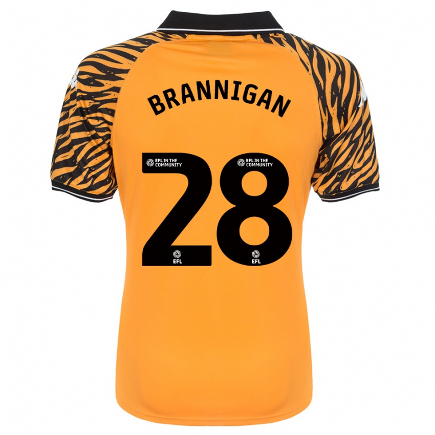 גברים Aoife Brannigan #28 כתום שחור ג'רזי ביתית 2025/26 חולצה קצרה