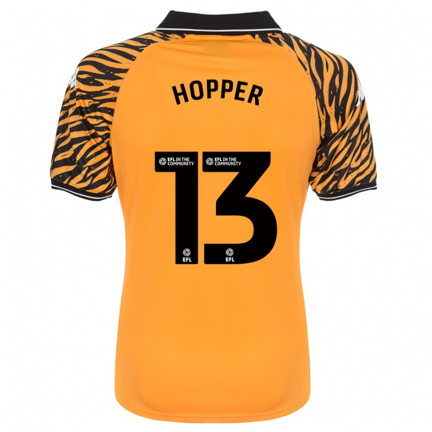 גברים Jake Hopper #13 כתום שחור ג'רזי ביתית 2025/26 חולצה קצרה